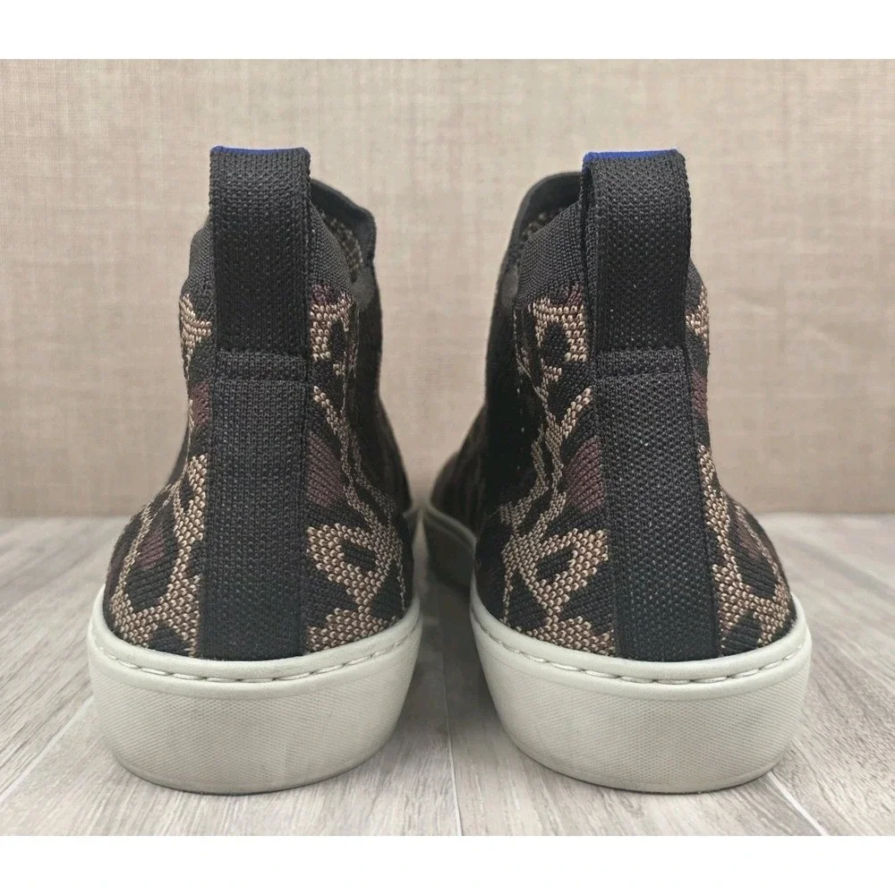 Rothy's The Chelsea Womens Size 11 Wildcat Leopard Boot Sneakers Knit Stitch